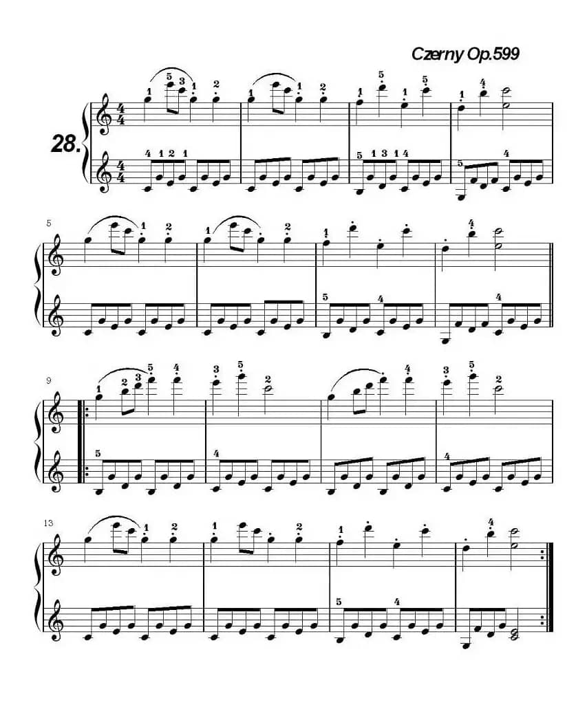 《车尔尼练习曲》OP.599之021-030