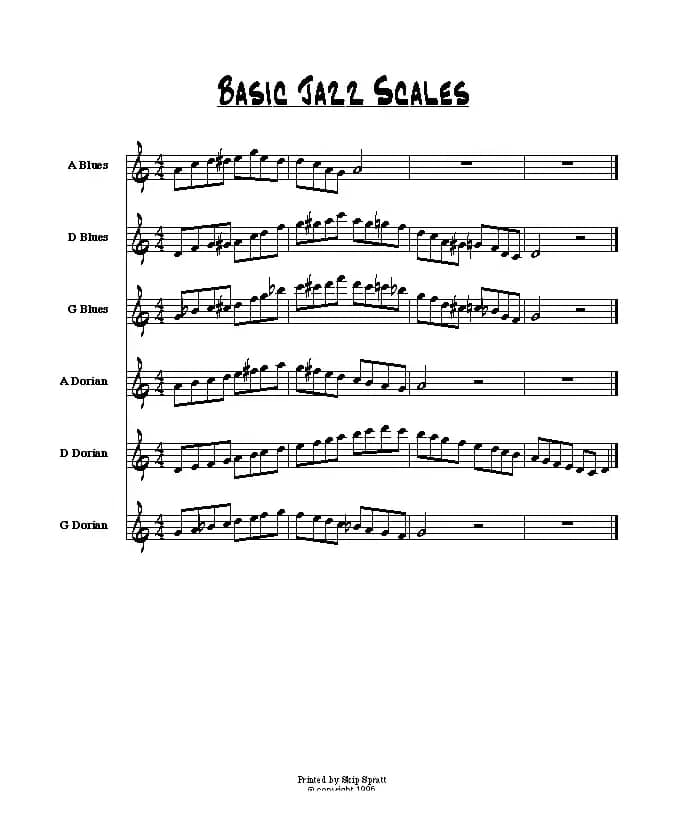 长笛基础爵士音阶练习