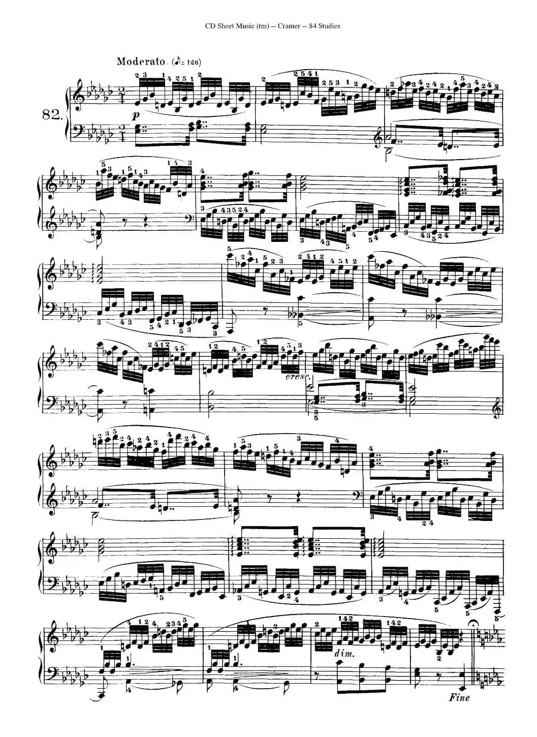 Cramer - 84 exercices（81—84）（克拉莫84首钢琴练习曲）