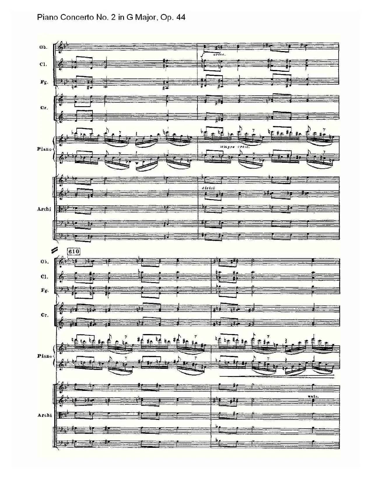 G大调第二钢琴协奏曲, Op.44第一乐章（三）