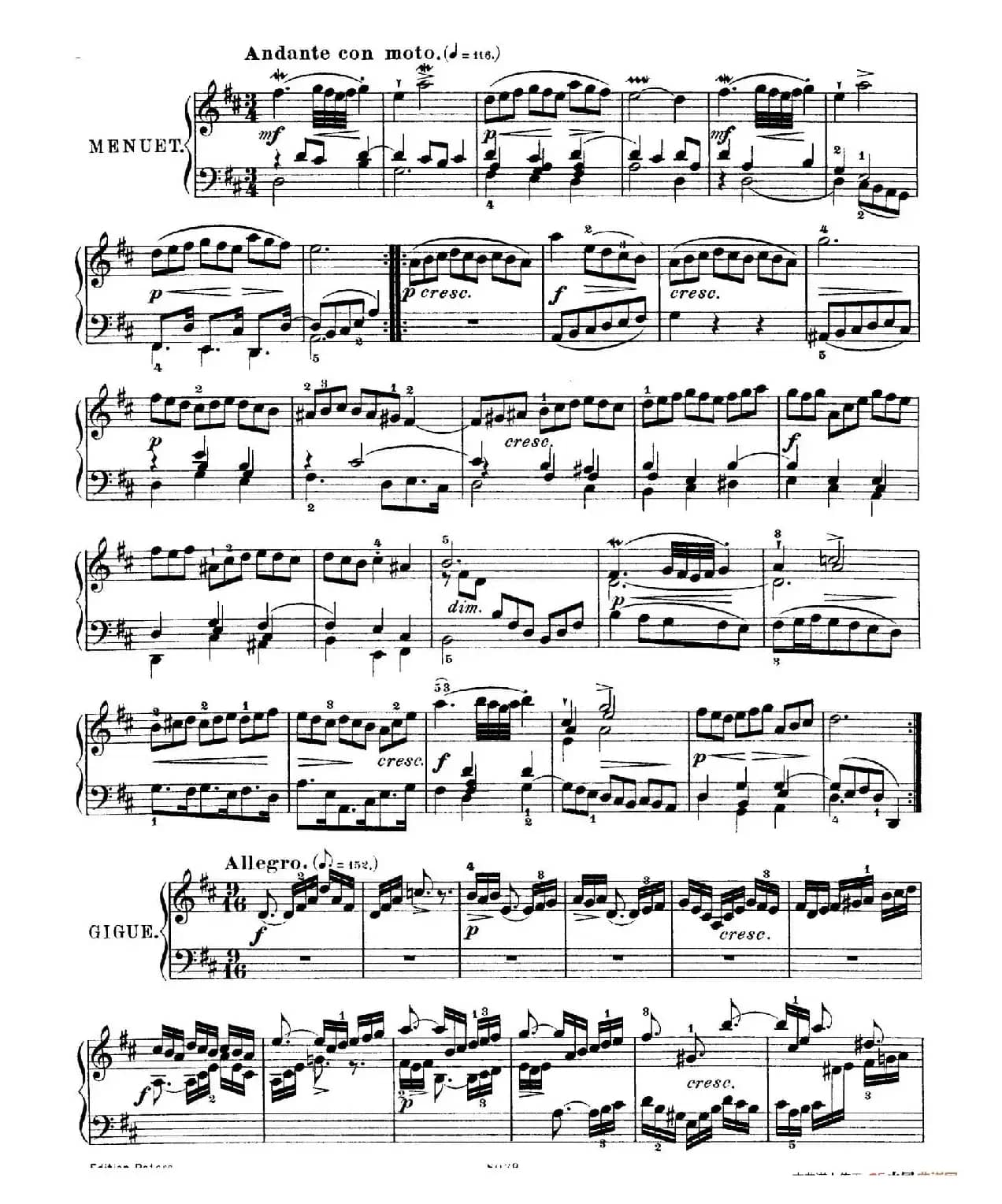 Six Partitas BWV 825-830（6首帕蒂塔·4）