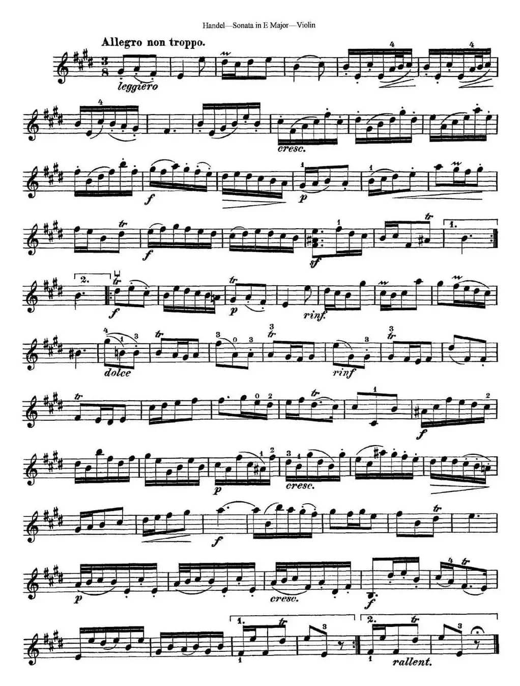 Violin Sonata No.6 in E major