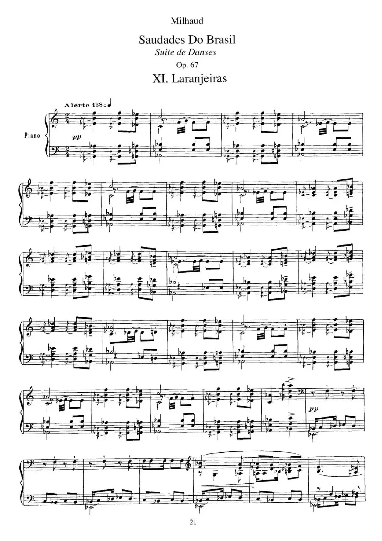 Saudados do Brasil Op.67(巴西回忆·XI)