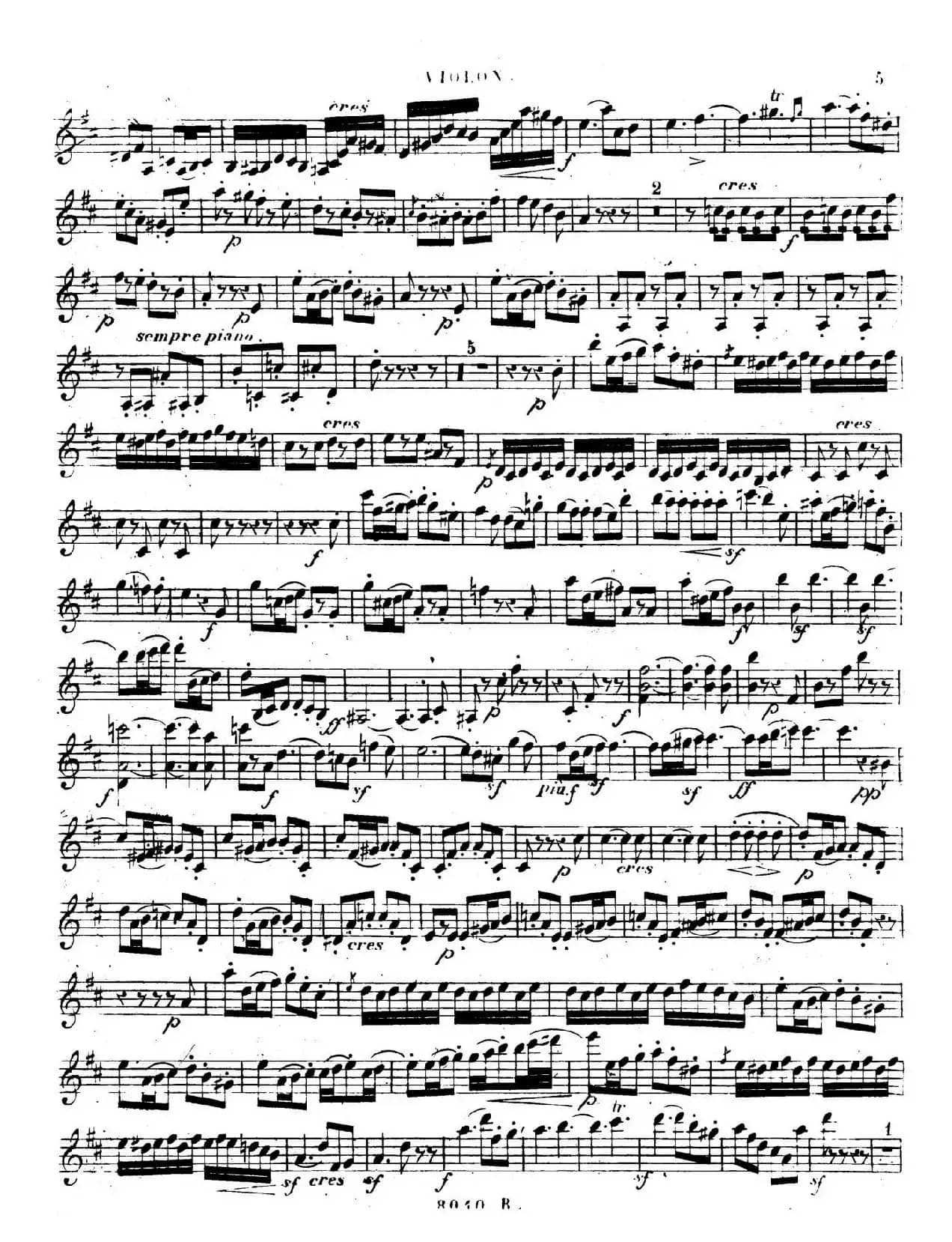 Piano Trio No.1 in d Minor Op.49（d小调第一钢琴三重奏·小提琴独奏版）