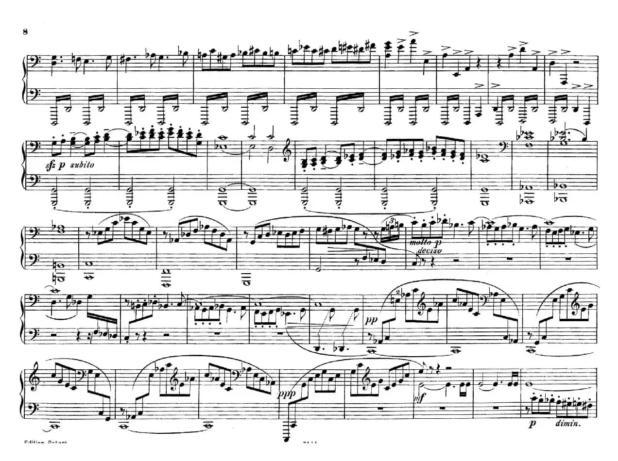 Deux Morceaux Pour Quatre Mains Op.43(2首四手联弹小品·1)