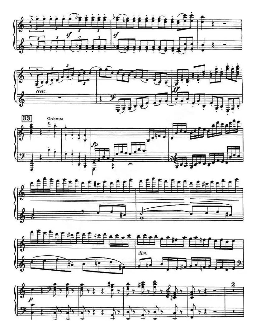 C大调小提琴协奏曲 Op.56（钢琴独奏）