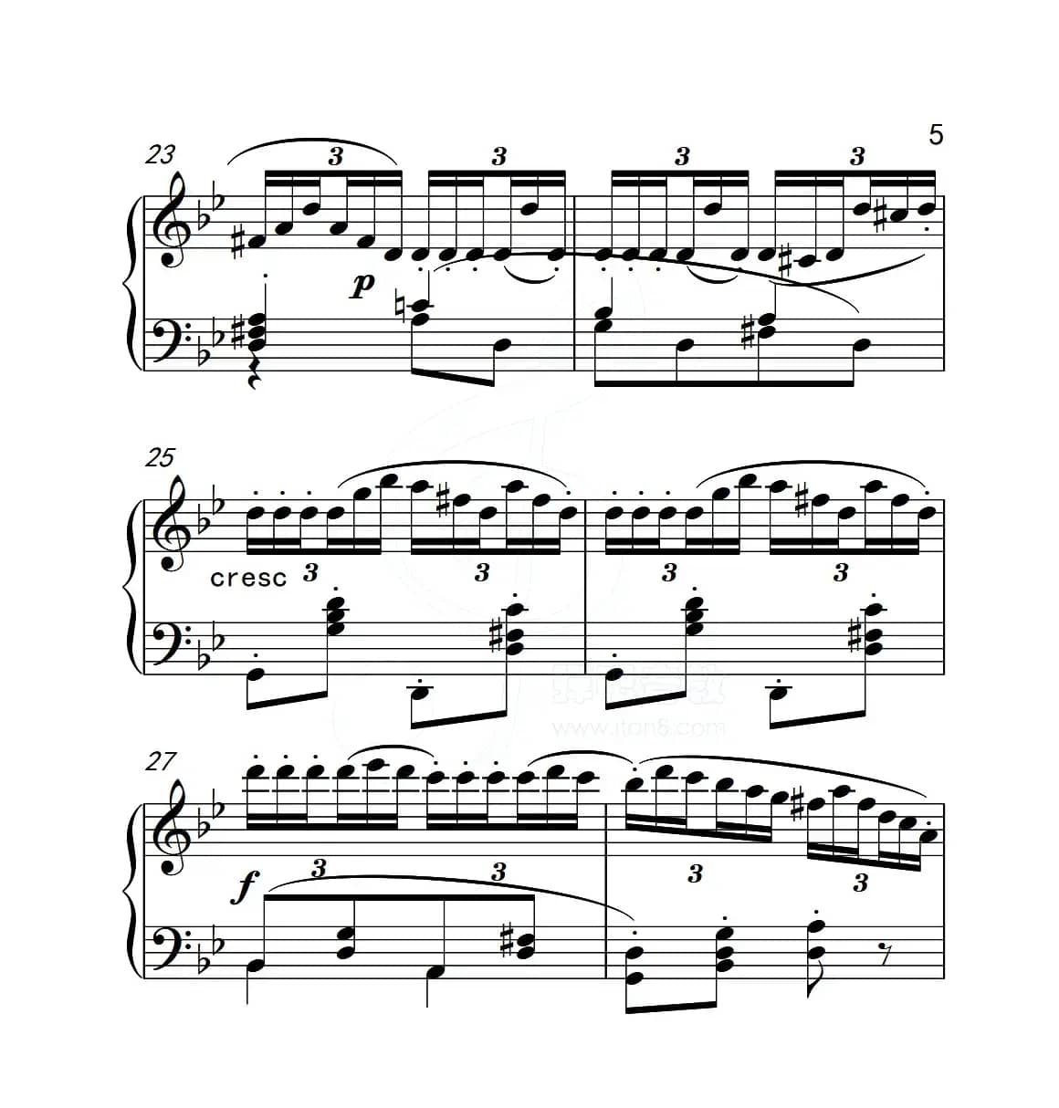 第五级A组 练习曲（中国音乐学院钢琴考级作品1~6级）