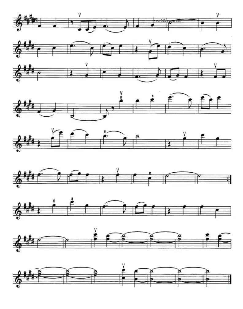 少林，少林（电影《少林寺》主题歌 [小提琴谱]）