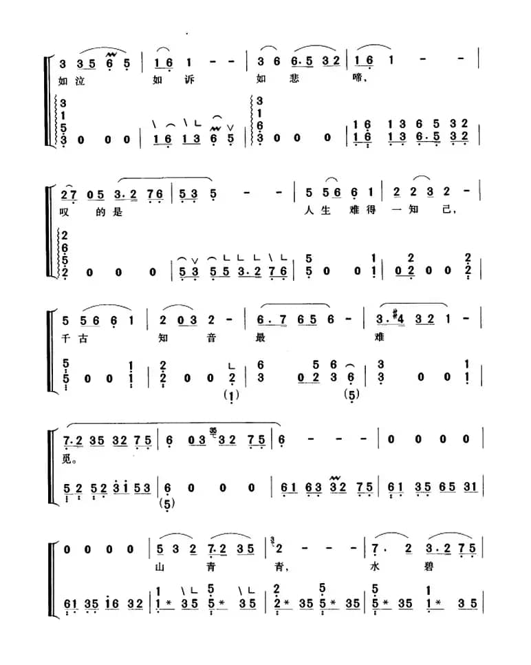 知音（弹唱谱）