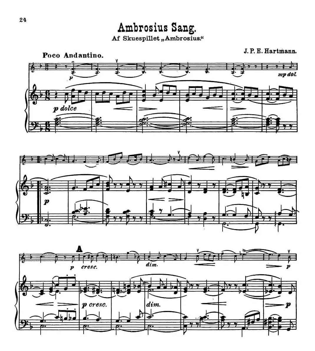 Ambrosius Sang.（小提琴+钢琴伴奏）