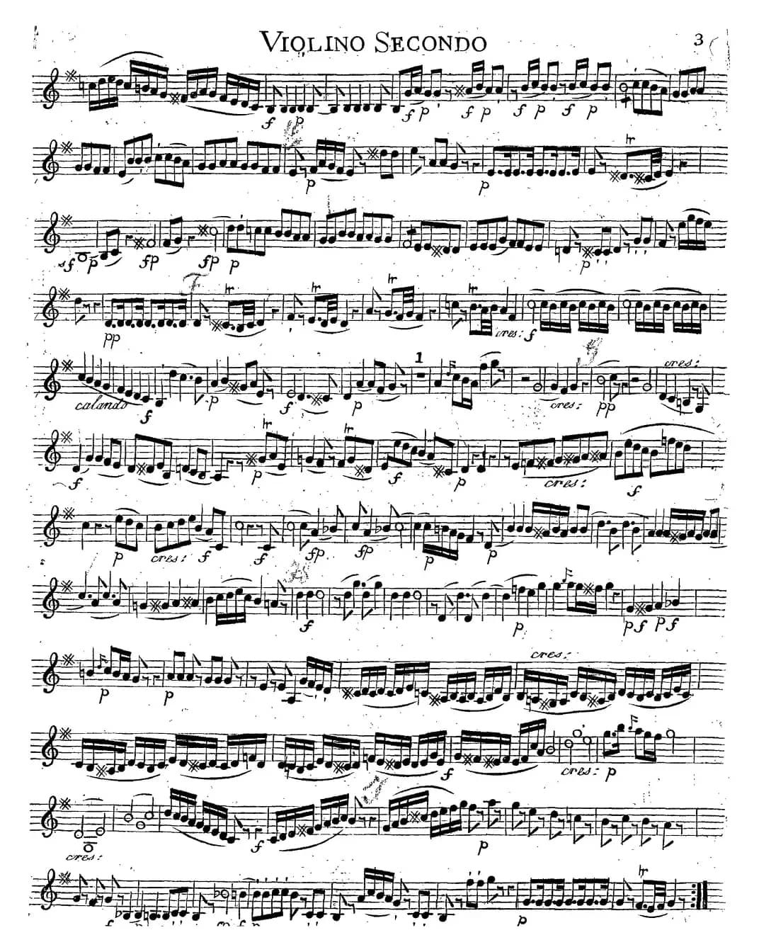 Mozart《Quartet No.14 in G Major,K.387》（Violin 2分谱）