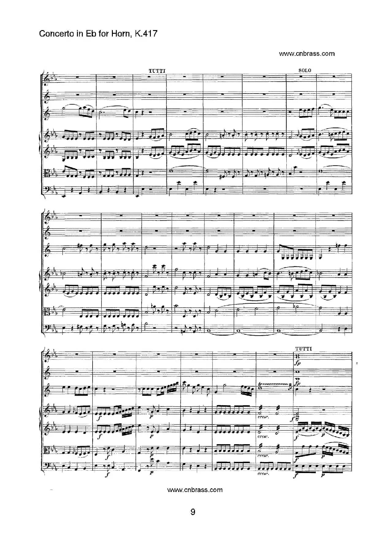 圆号协奏曲（作品K417）