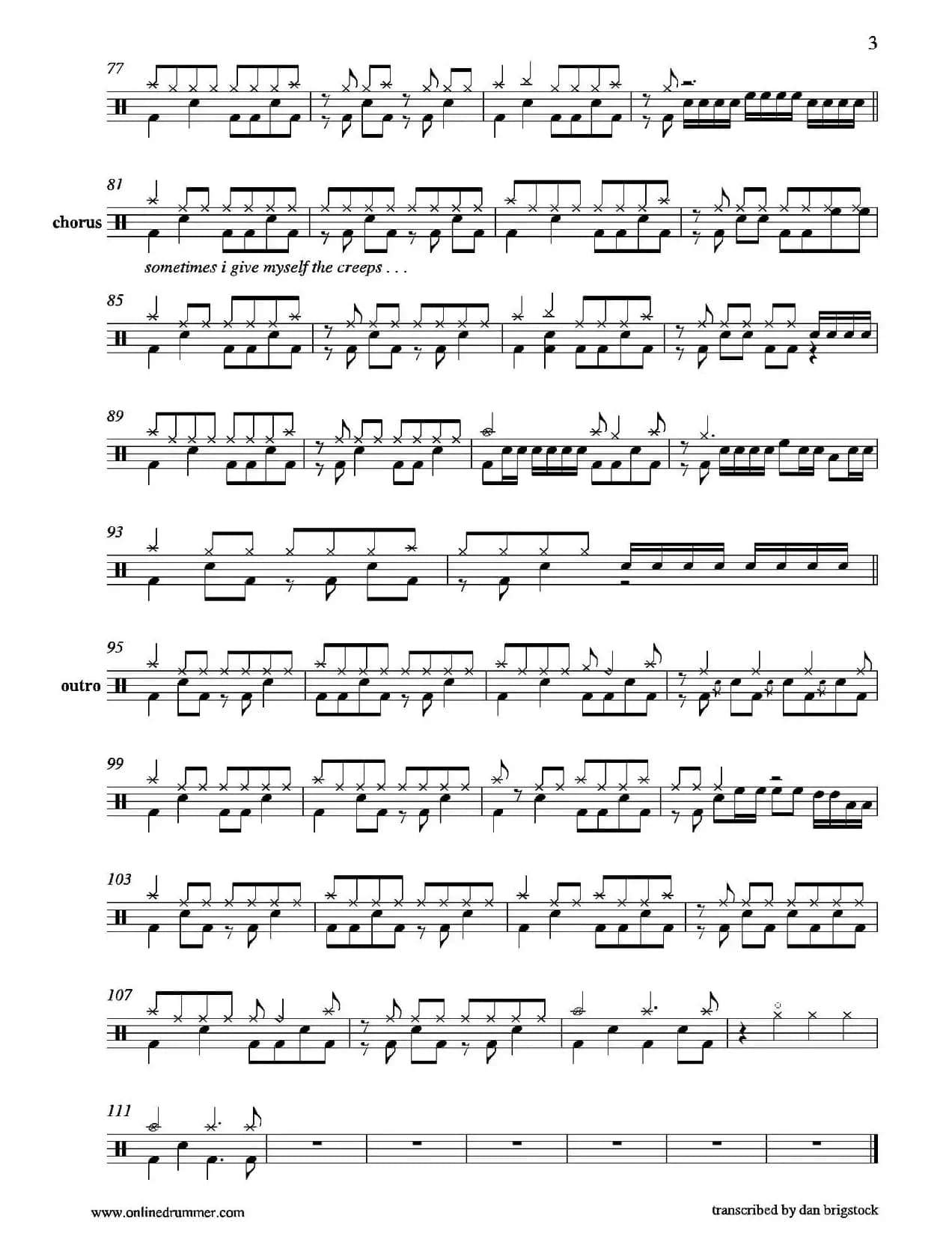 Basket Case（鼓谱）