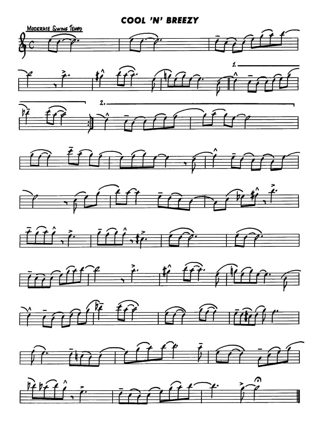 Basic Jazz Conception for saxophone（COOL 'N' BREEZY）