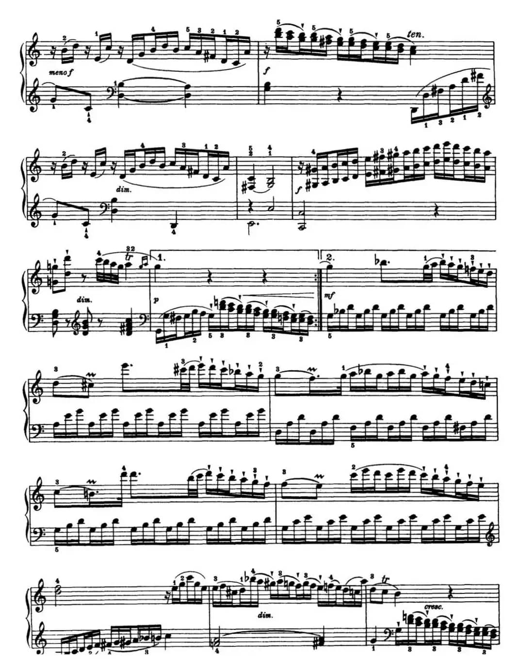 海顿 钢琴奏鸣曲 Hob XVI 39 in G major