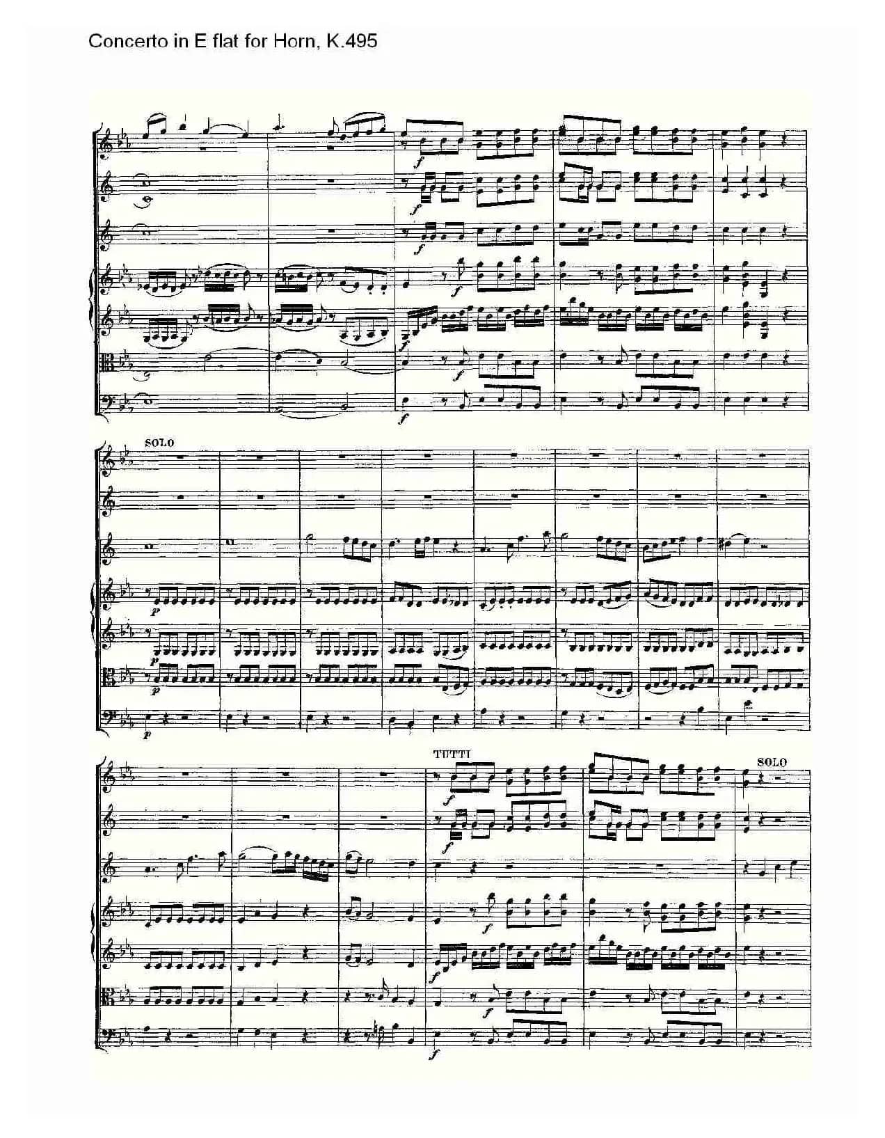 Concerto in E flat for Horn, K.495(Eb调法国号协奏曲, K.4)