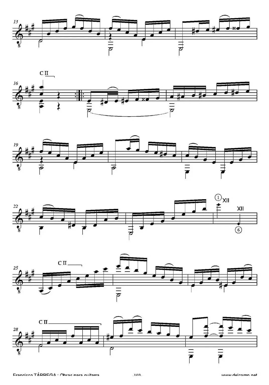 ESTUDIO(Sobre un Scherzo de Tomas Damas)（古典吉他）