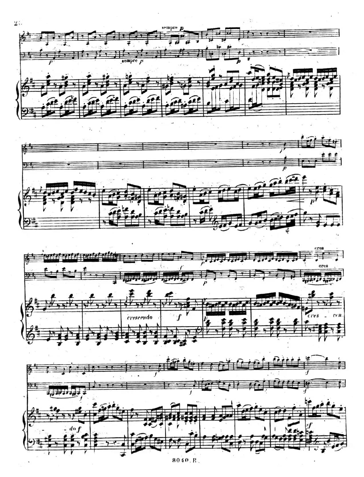 Piano Trio No.1 in d Minor Op.49（d小调第一钢琴三重奏·第三乐章）