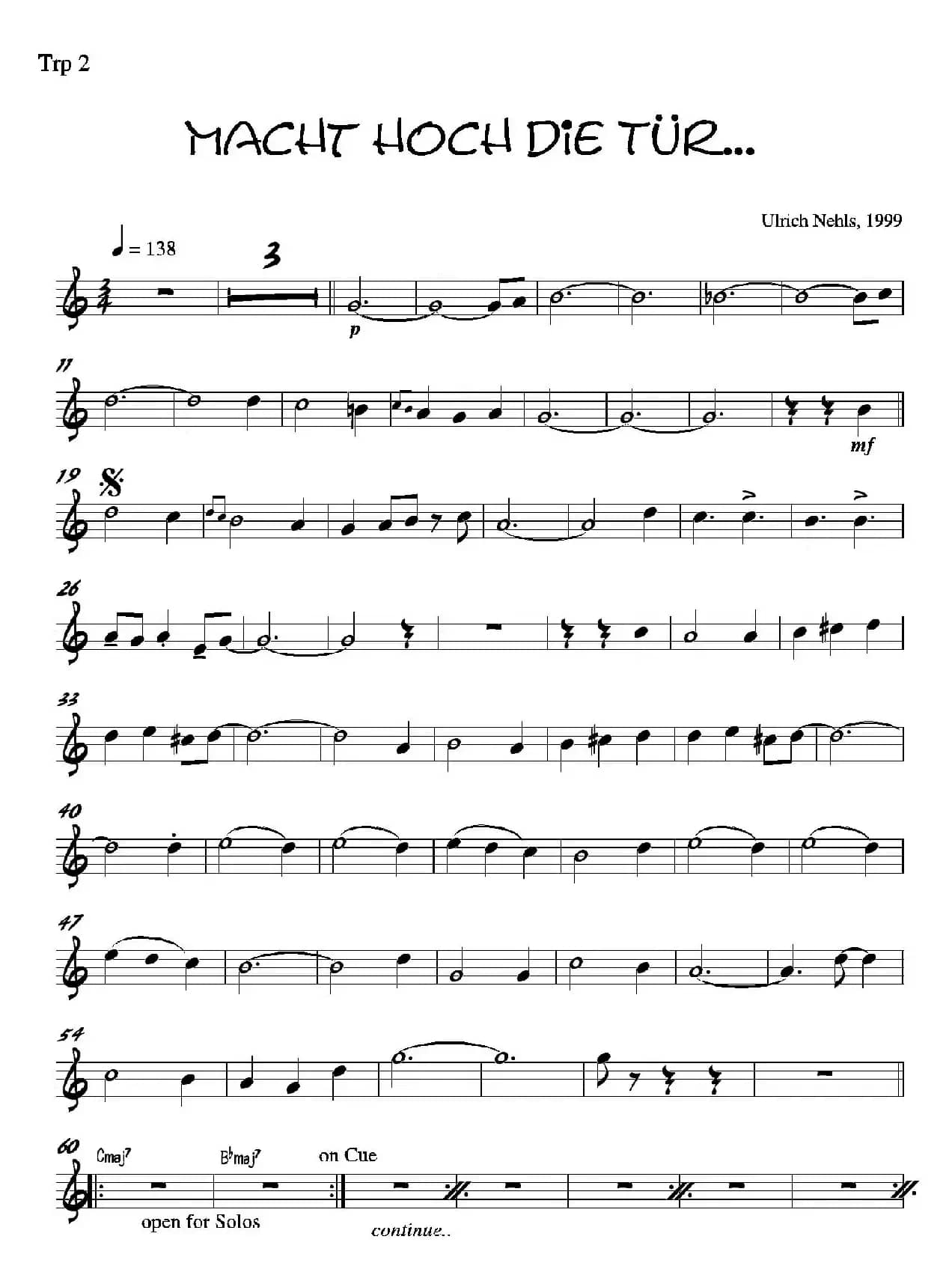 Macht Hoch Die Tru…（第二长号分谱）