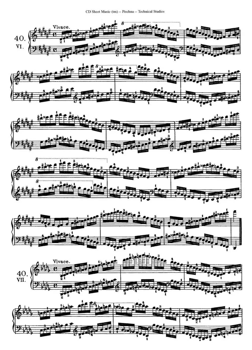 Technical Studies 60 Progressive Exercises （60首钢琴循序渐进练习曲 P71——80）