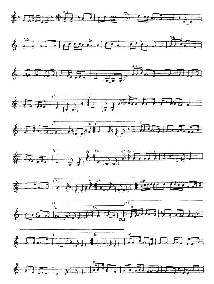 十二木卡姆：Ⅴ 潘吉尕木卡姆 234——244（主旋律谱）