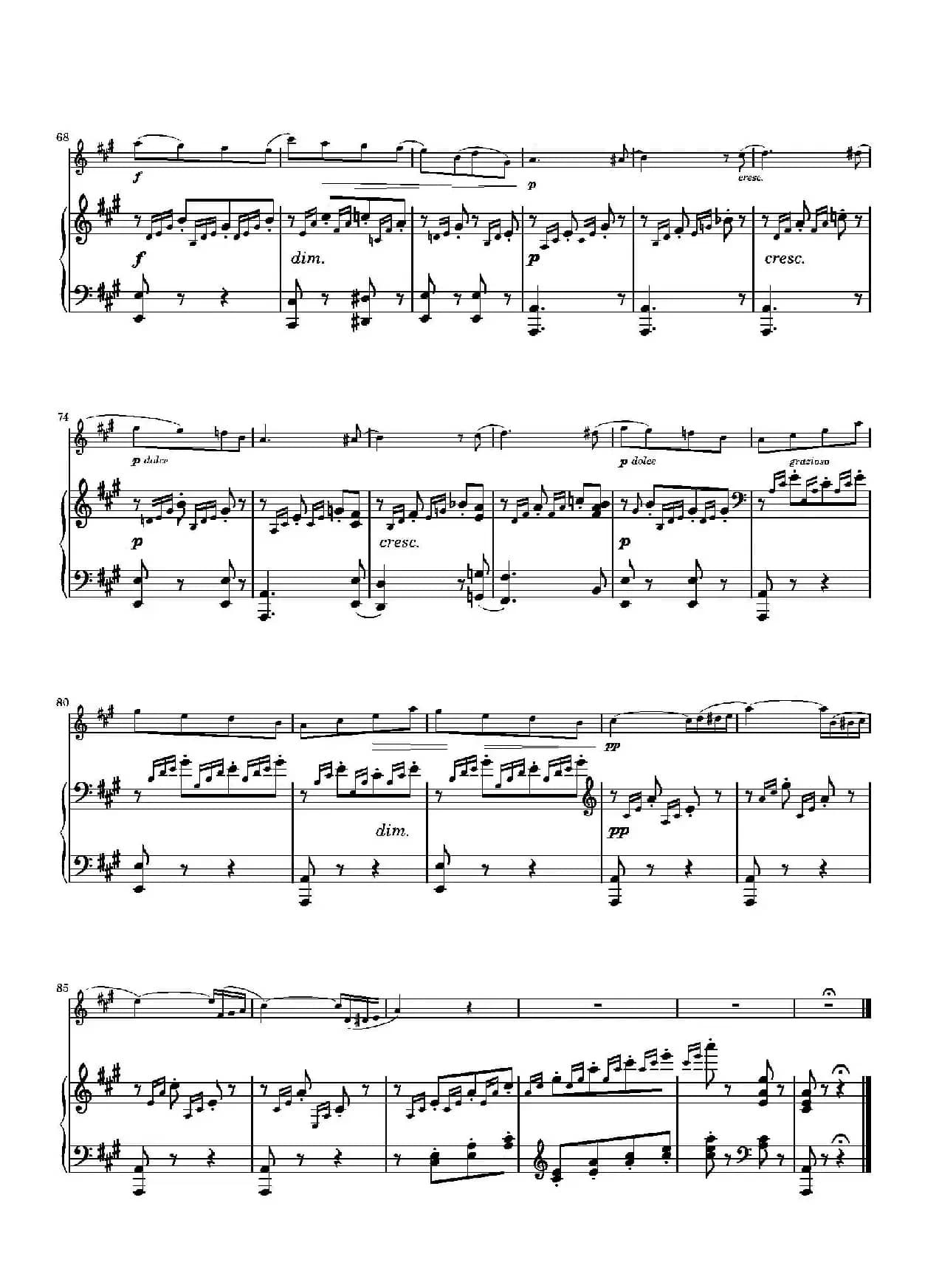 春之歌（Spring Song）作品62 （长笛+钢琴）