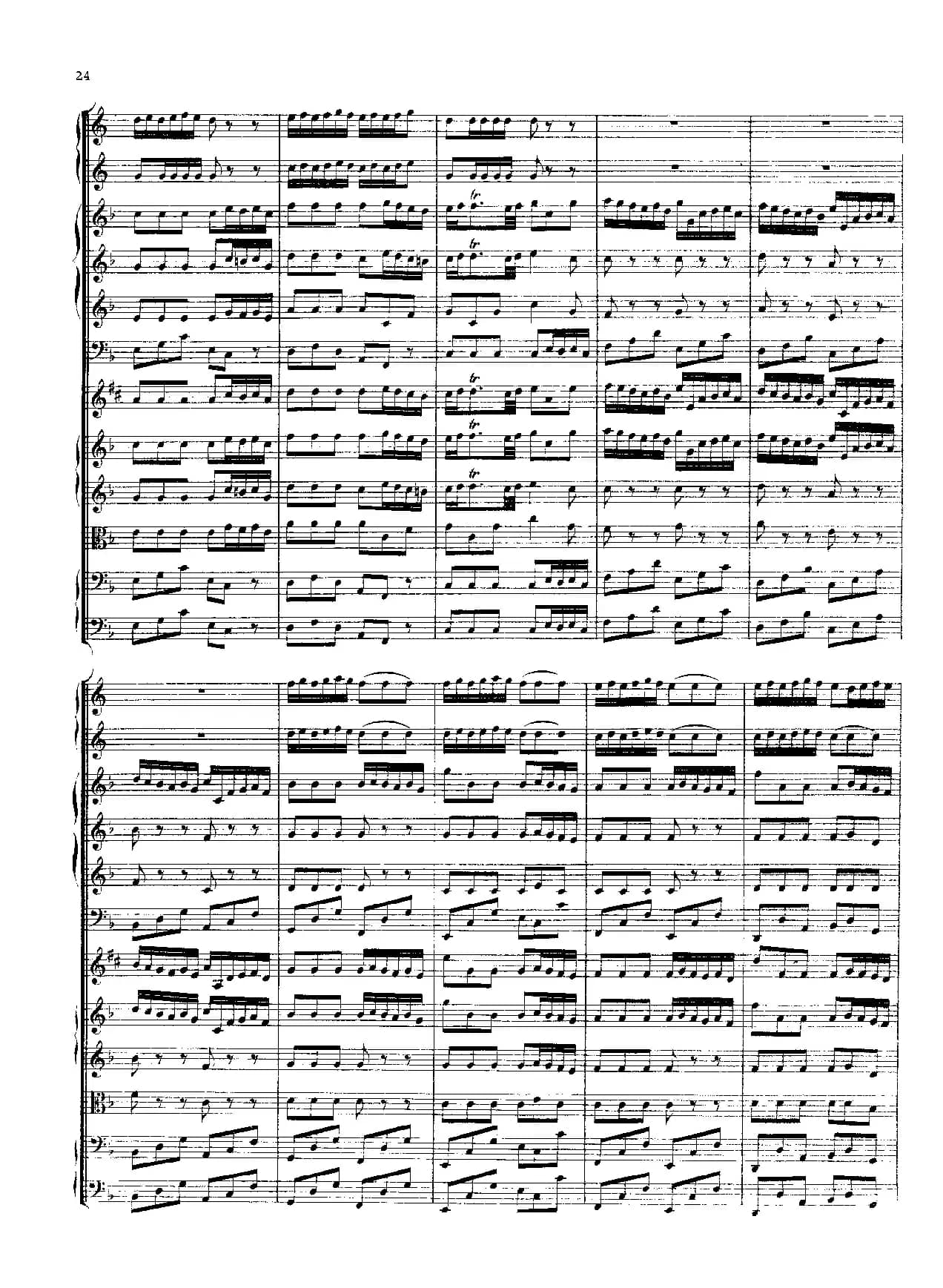 勃兰登堡第一协奏曲（弦乐合奏总谱）