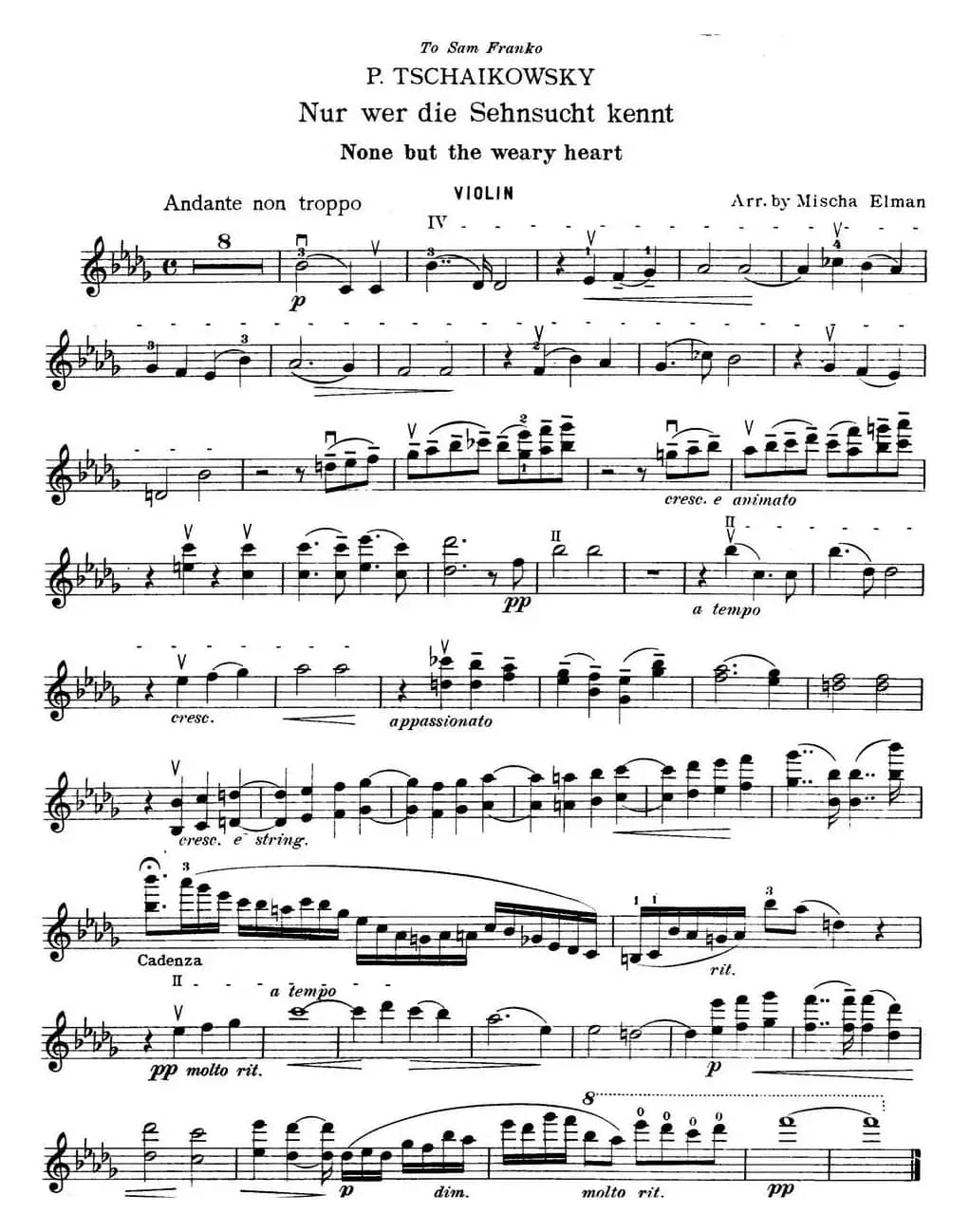 Nur wer die Sehnsucht kennt