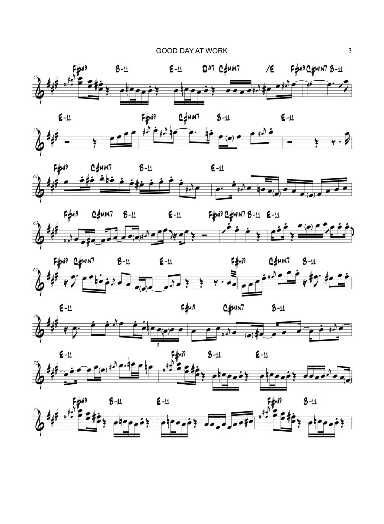 Good Day At Work（中音萨克斯）