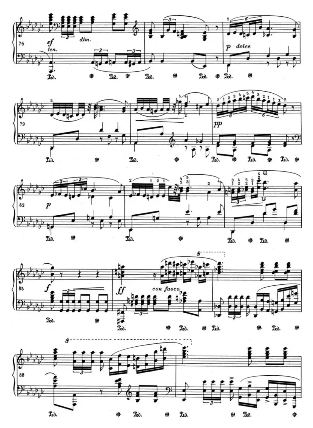 肖邦 波兰舞曲 Op.posth.P.1 No.8 降G大调