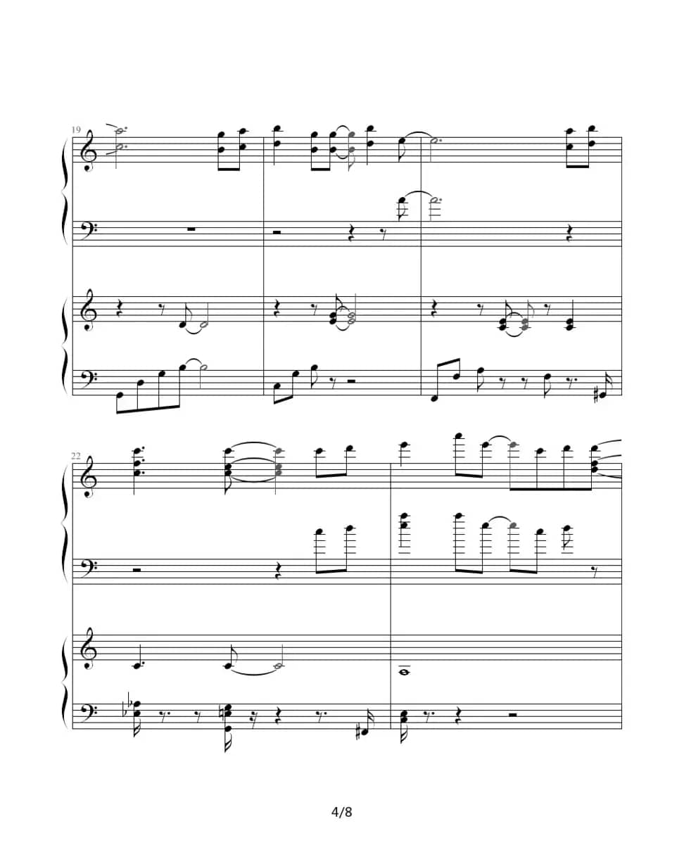 言い出せなくて（双钢琴）