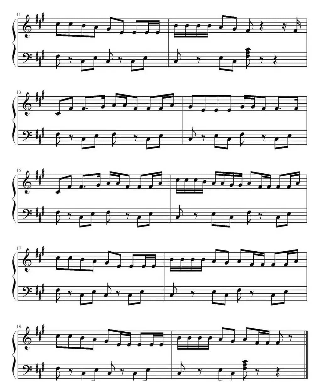 甩葱歌（弹琴吧制谱版）