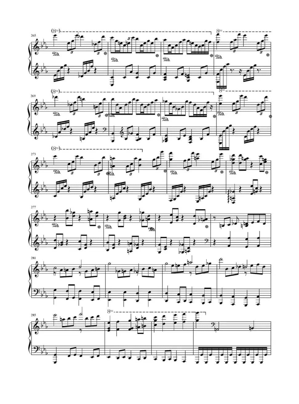 c小调第二钢琴协奏曲第三乐章独奏版