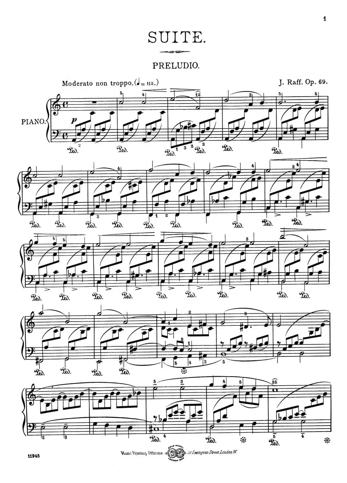 a小调第一组曲 Op.69 （1、PRELUDIO）