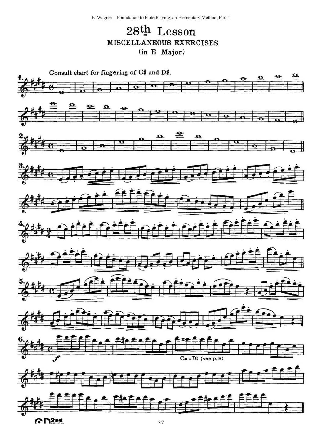 长笛演奏基础教程练习（21—30）