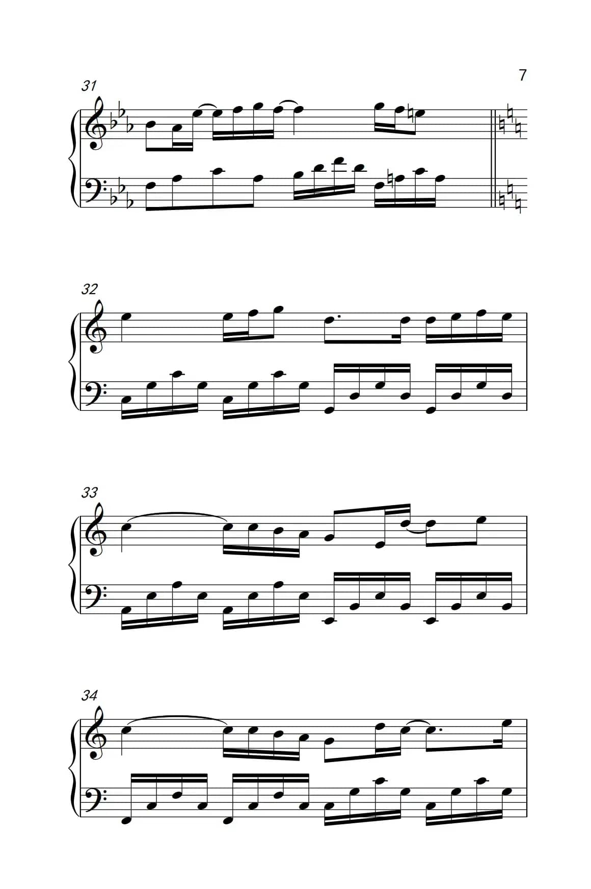 被风吹过的夏天（《弹吧音教》制谱版）