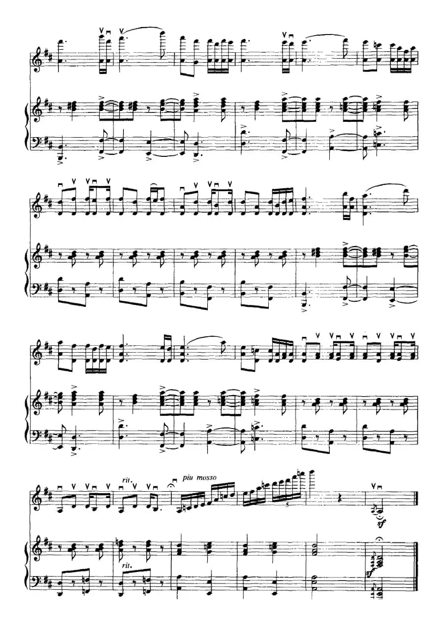 苗寨飞歌（小提琴+钢琴）