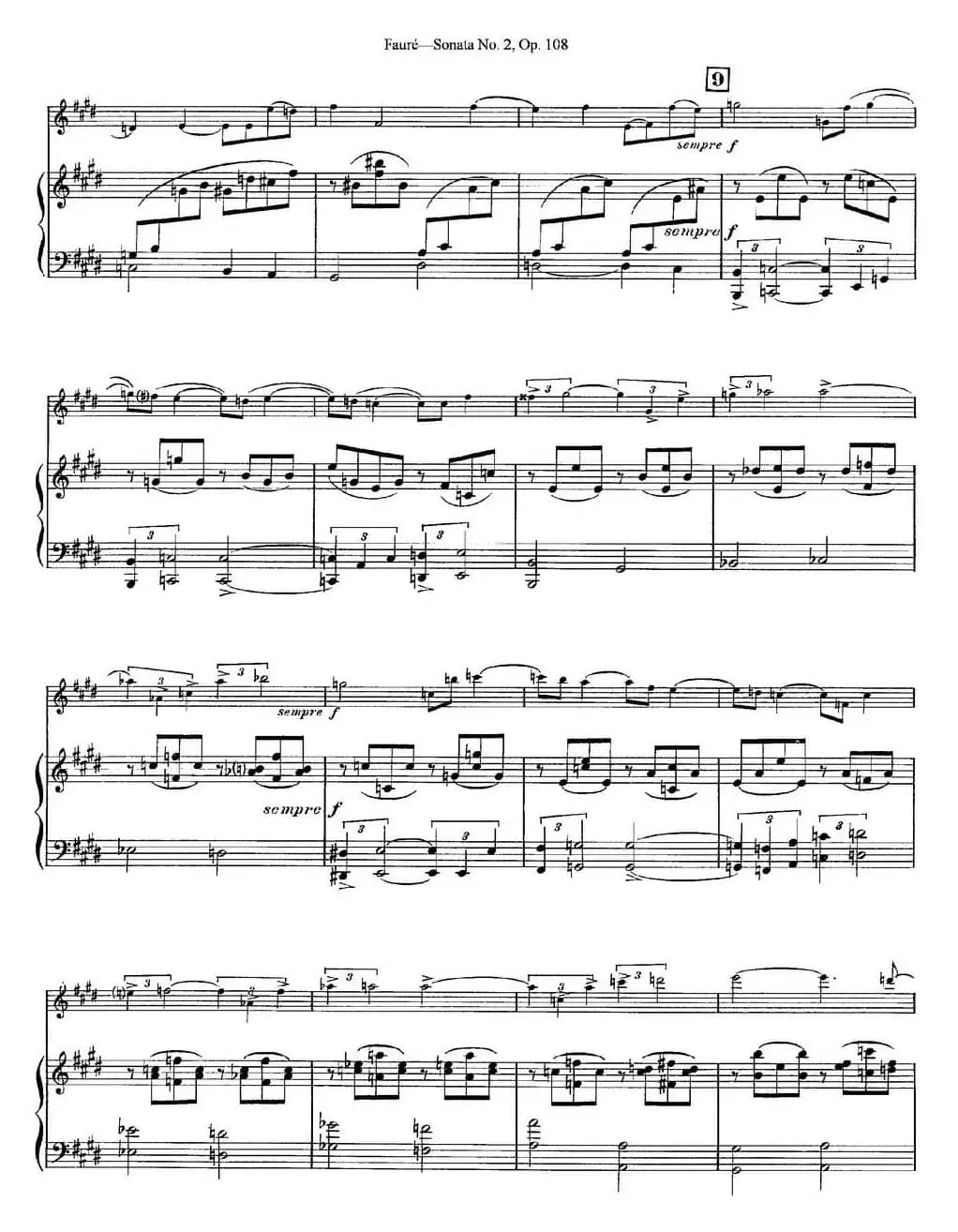 Violin Sonata No.2 Op.108（小提琴+钢琴伴奏）