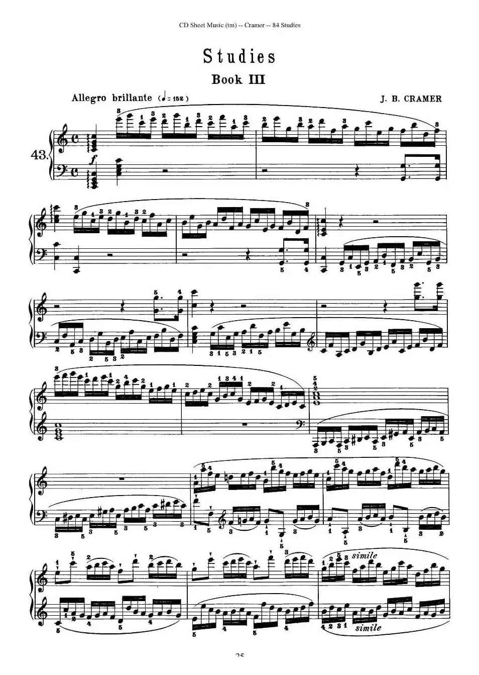 Cramer - 84 exercices（41—45）（克拉莫84首钢琴练习曲）