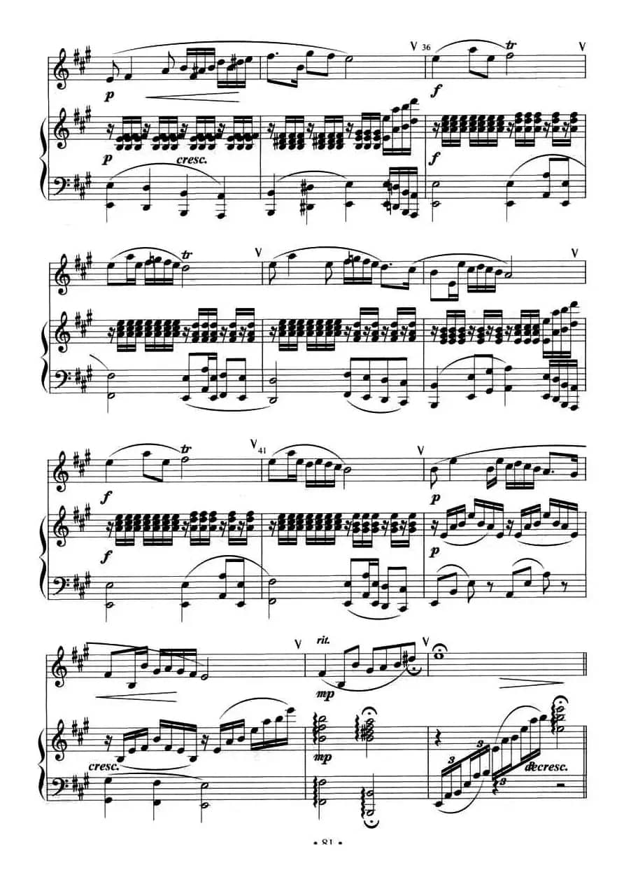 沂蒙情（竹笛+钢琴伴奏）