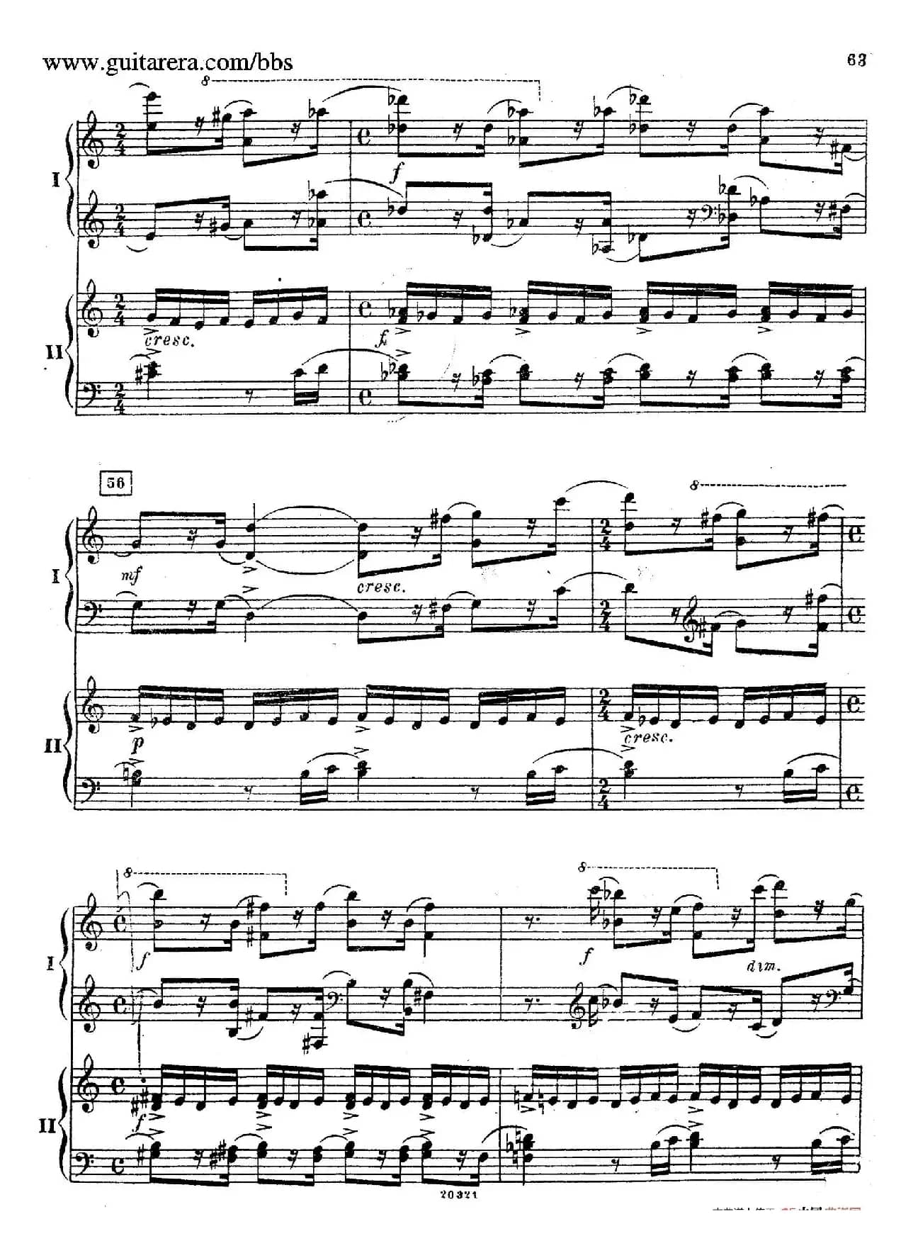 Rhapsody On A Theme Of Paganini Op.43（帕格尼尼主题狂想曲·双钢琴）（P61——87）