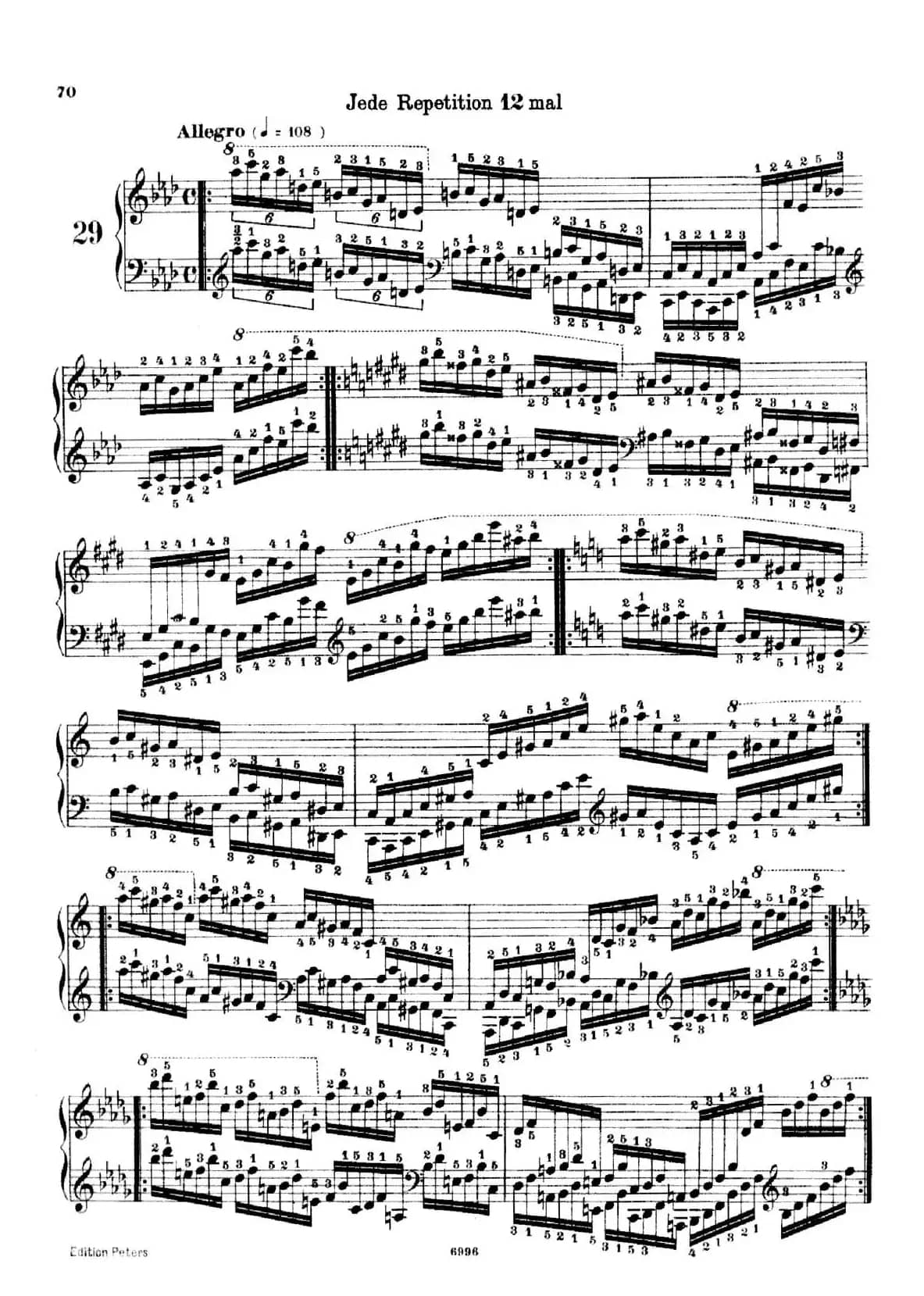 School of the Virtuoso Op.365（60首钢琴高级练习曲·29）
