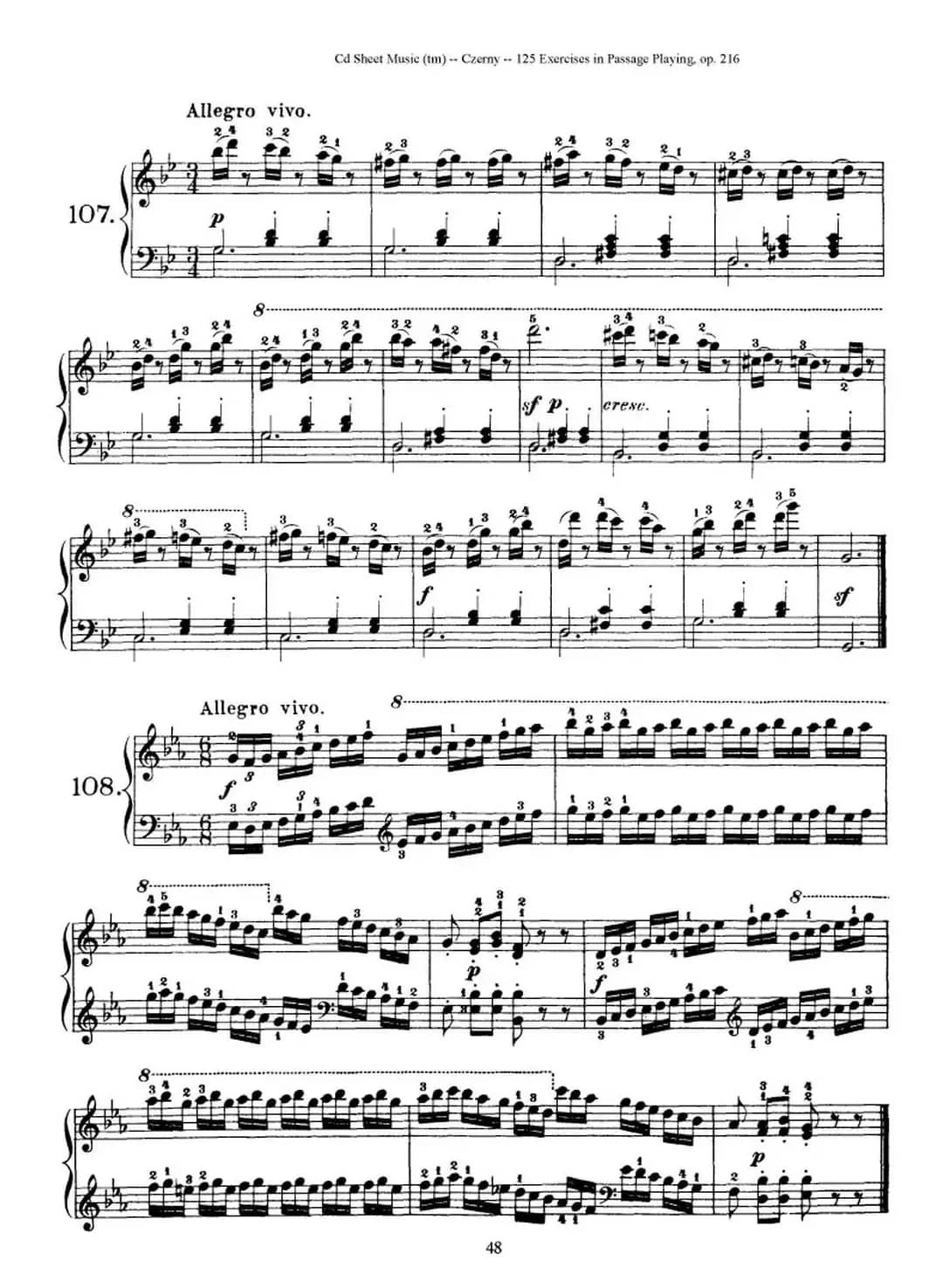 125 Exercises in Passage Playing Op.261（车尔尼125首钢琴短乐句练习曲（95——111））