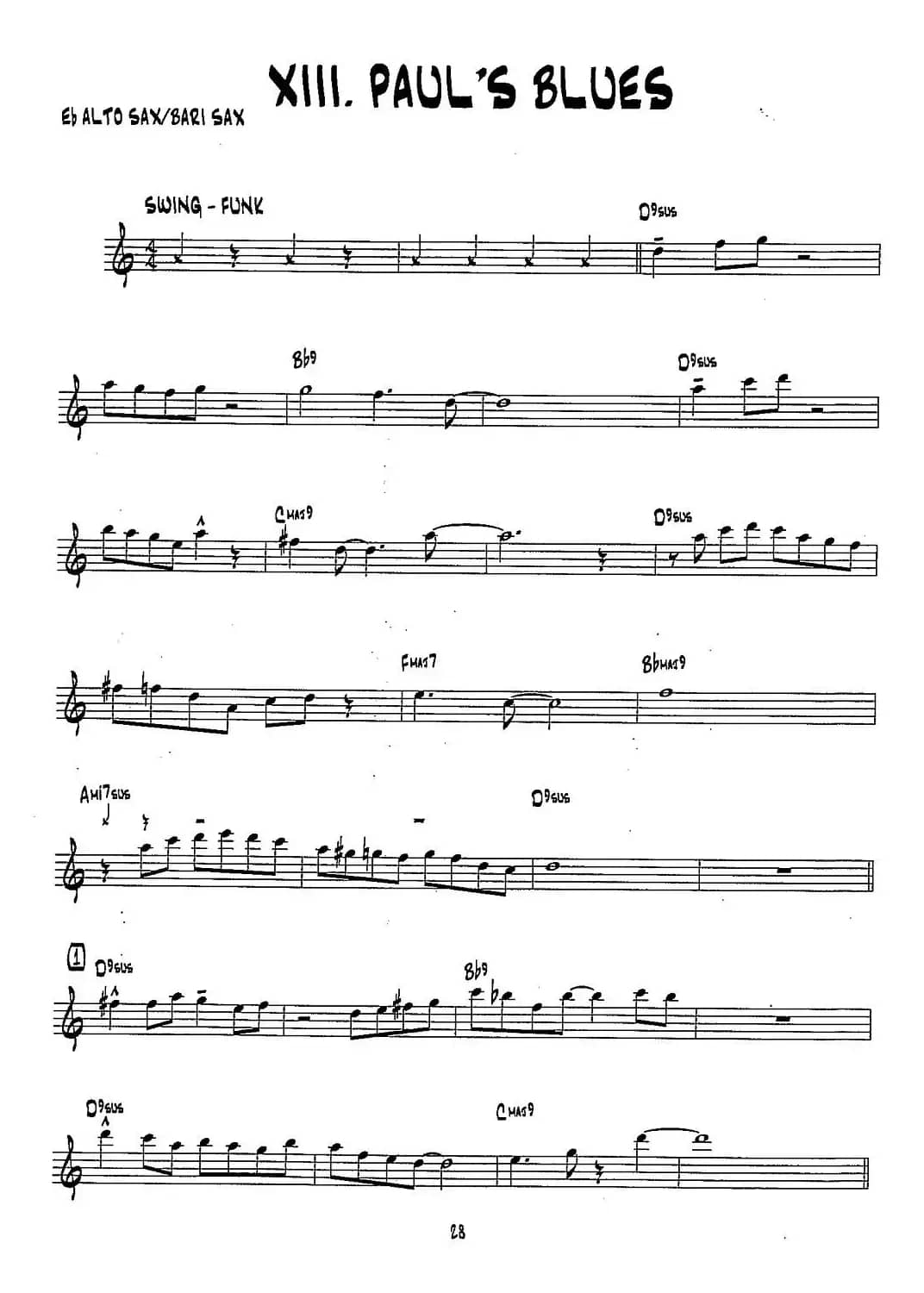 PAUL'S BLUES（15首爵士练习曲之13）