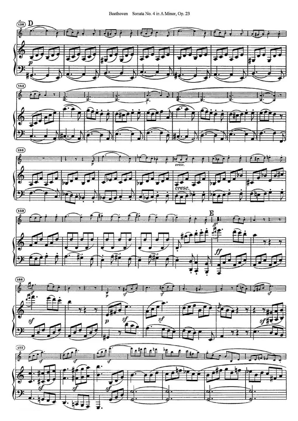 Violin Sonata No.4 in A Minor Op.23（小提琴+钢琴伴奏）
