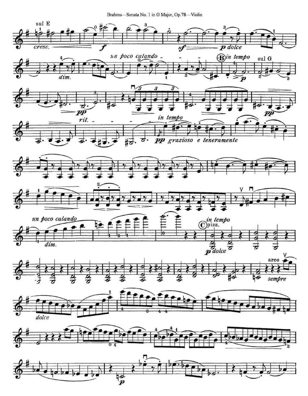 Violin Sonata No.1 in G Major Op.78