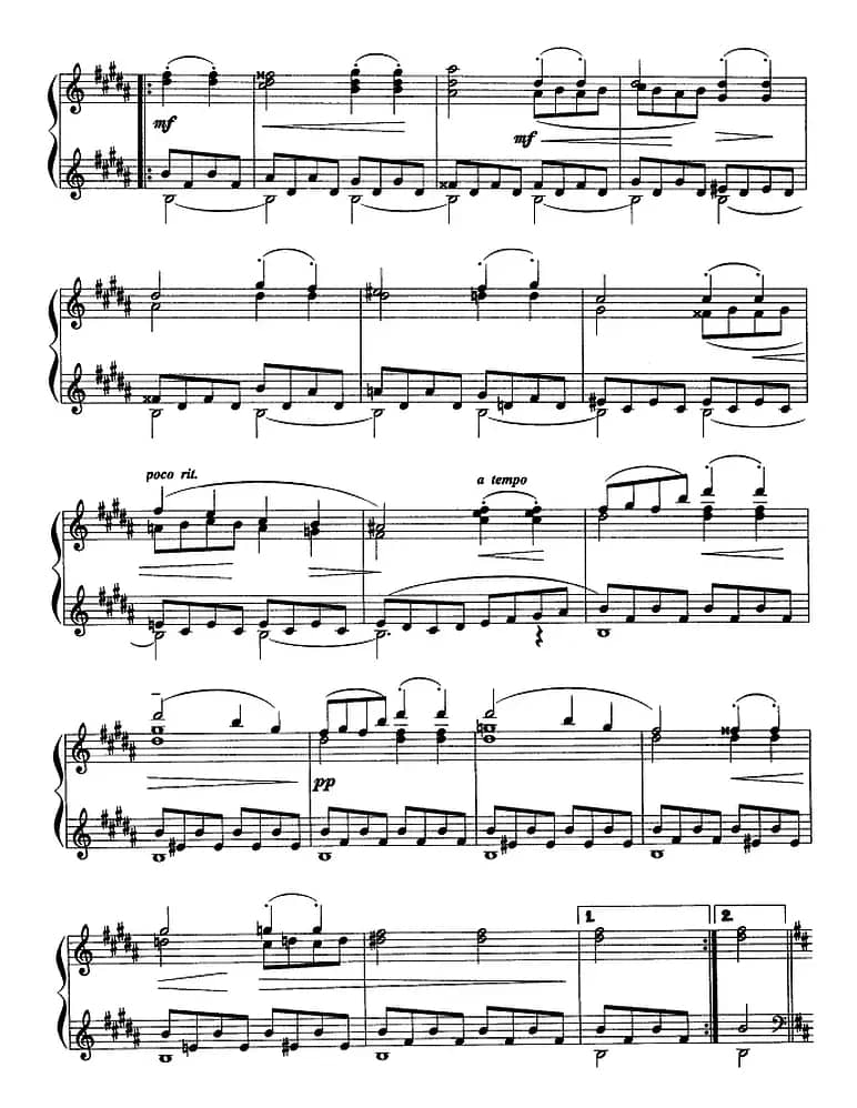 现代钢琴曲：14、加沃特舞曲