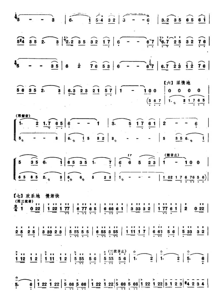 红旗渠凯歌（唢呐谱）