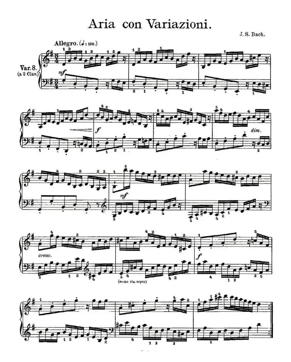 Aria con Variazioni 之八