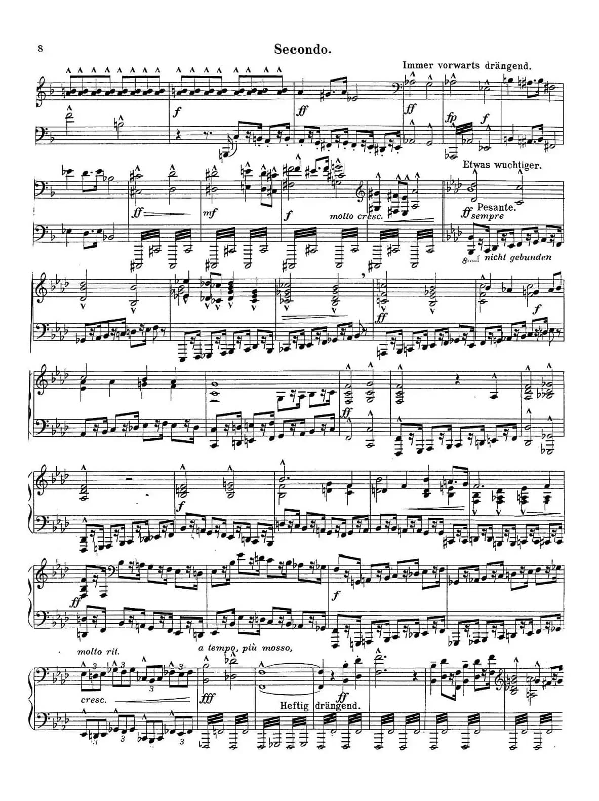 c小调第二交响曲“复活”（Ⅴ）（改编四手联弹版）